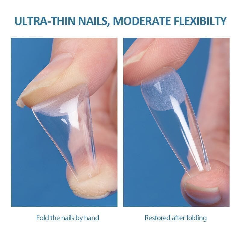 120pcs Square Half Matte Clear False Nail Tips - Natural Looking Press On Nails for Salon Quality Manicure at Home | Perfect for Parties, Weddings & Daily Wear