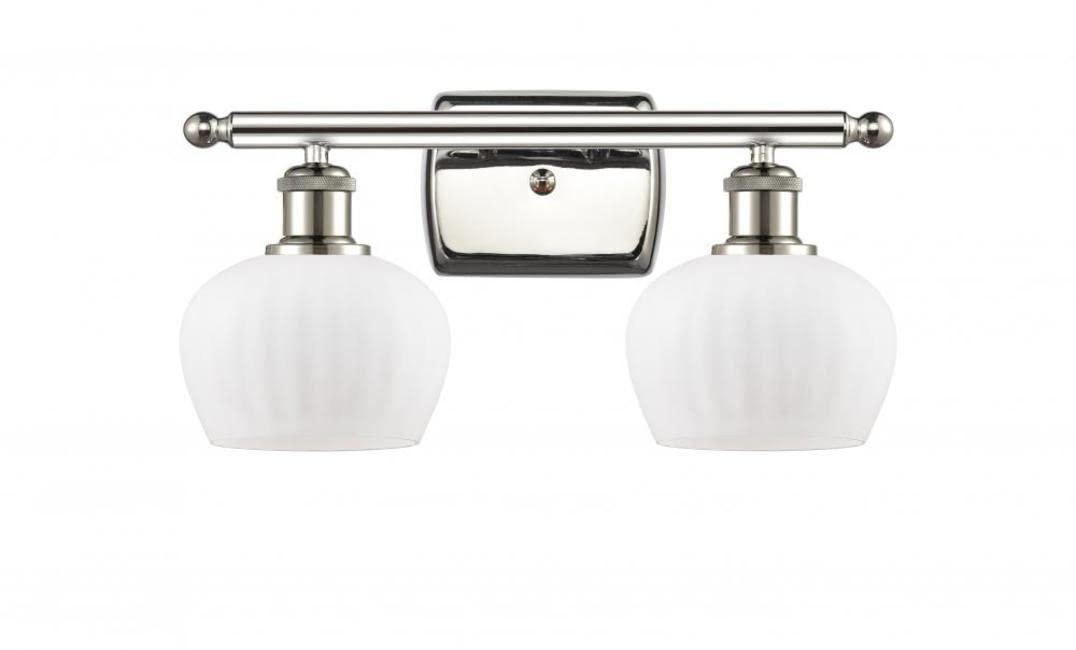 Innovations Lighting 516-2W-PN-G91 Fenton 2-Light Bathroom Vanity Light - Ballston Collection - Perfect for Modern Bathroom & Powder Room Decor