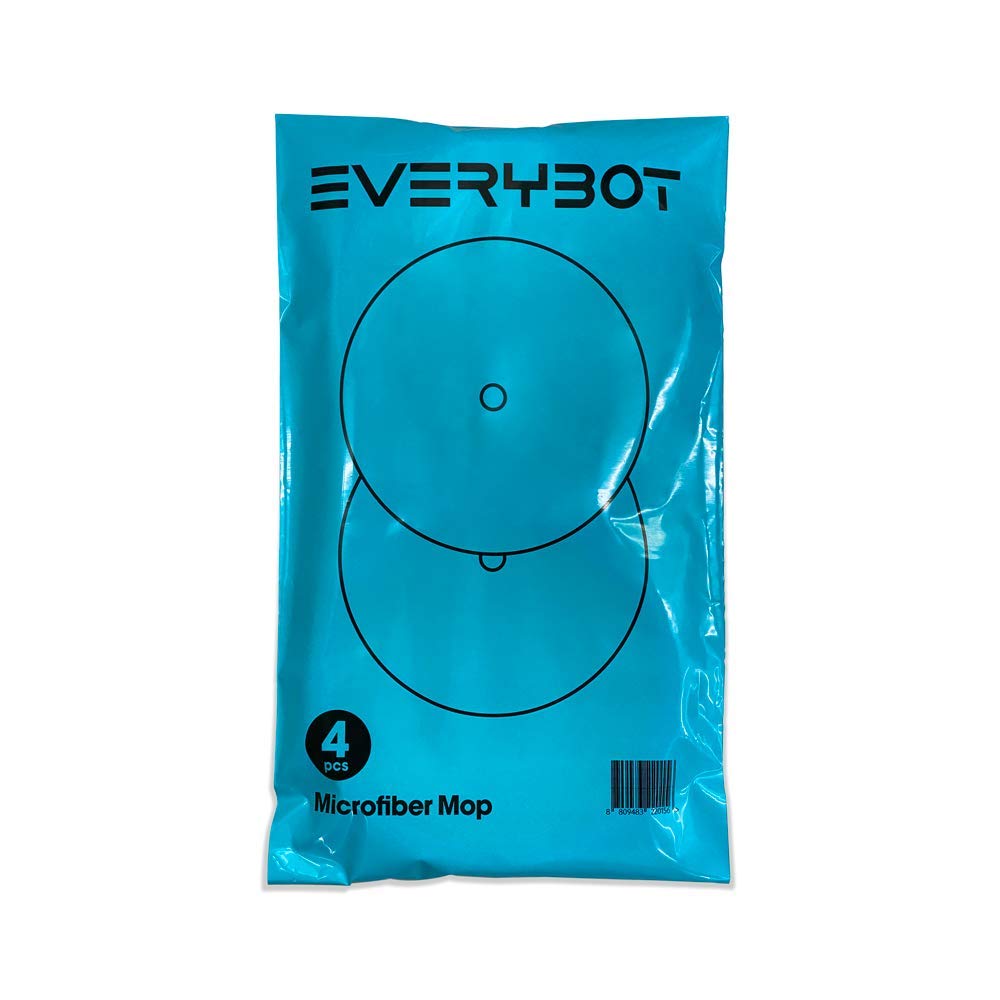 EVERYBOT Washable Microfiber Mop Pads Replacement for Robot Vacuum (4 Pack) - Perfect for Hardwood Floors, Tile & Pet Hair Cleaning
