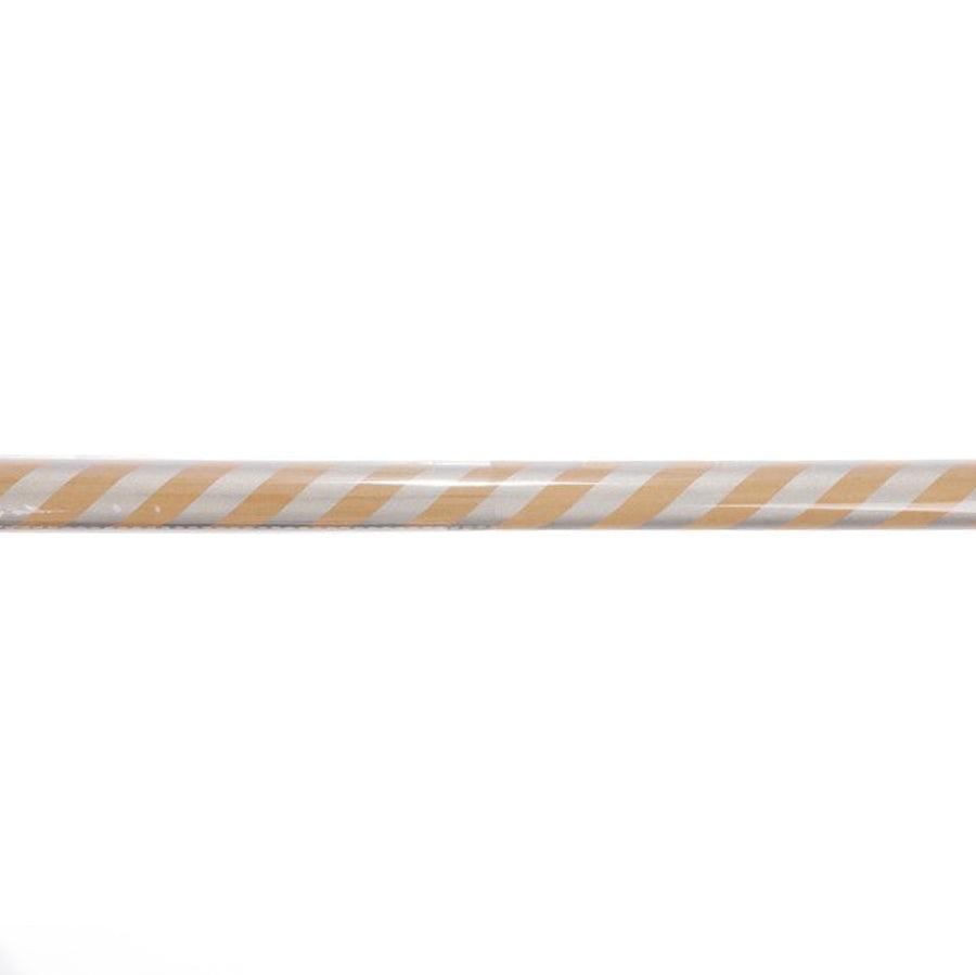 YUCCA Roll Wrapping Paper - Premium Stripe Gold/Silver Gift Wrap (50X95cm) for Birthday, Christmas & Holiday Presents