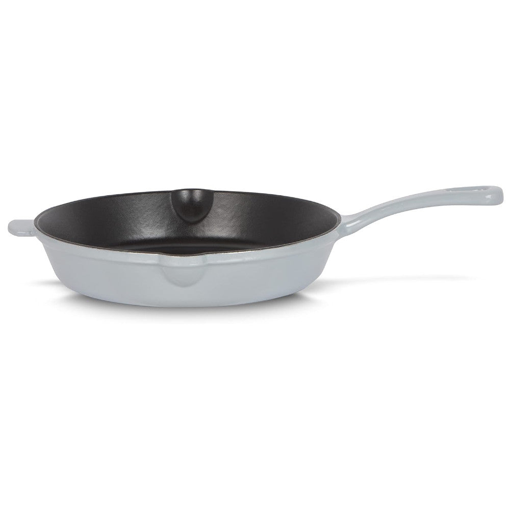 Cuisinart CI22 24MGYC 10-Inch (25cm) Cast Iron Skillet - Misty Grey Round Frying Pan for Stovetop, Oven & Grill - Perfect for Searing, Baking & Camping Cooking