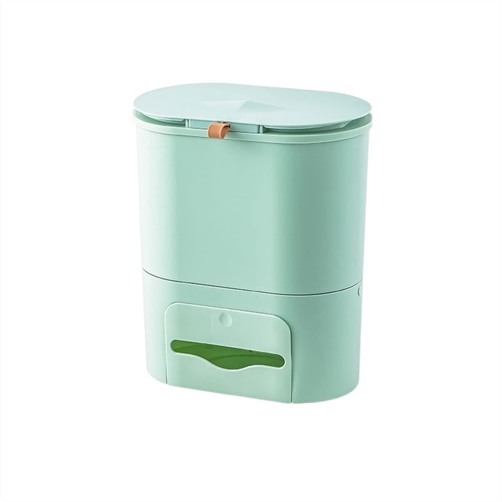 TOMYEUS Wall Mounted Trash Can with Lid - Medium Size Kitchen & Bathroom Garbage Bin for Home, Office - Space Saving Hanging Waste Basket for Under Sink, Toilet, Laundry Room Storage