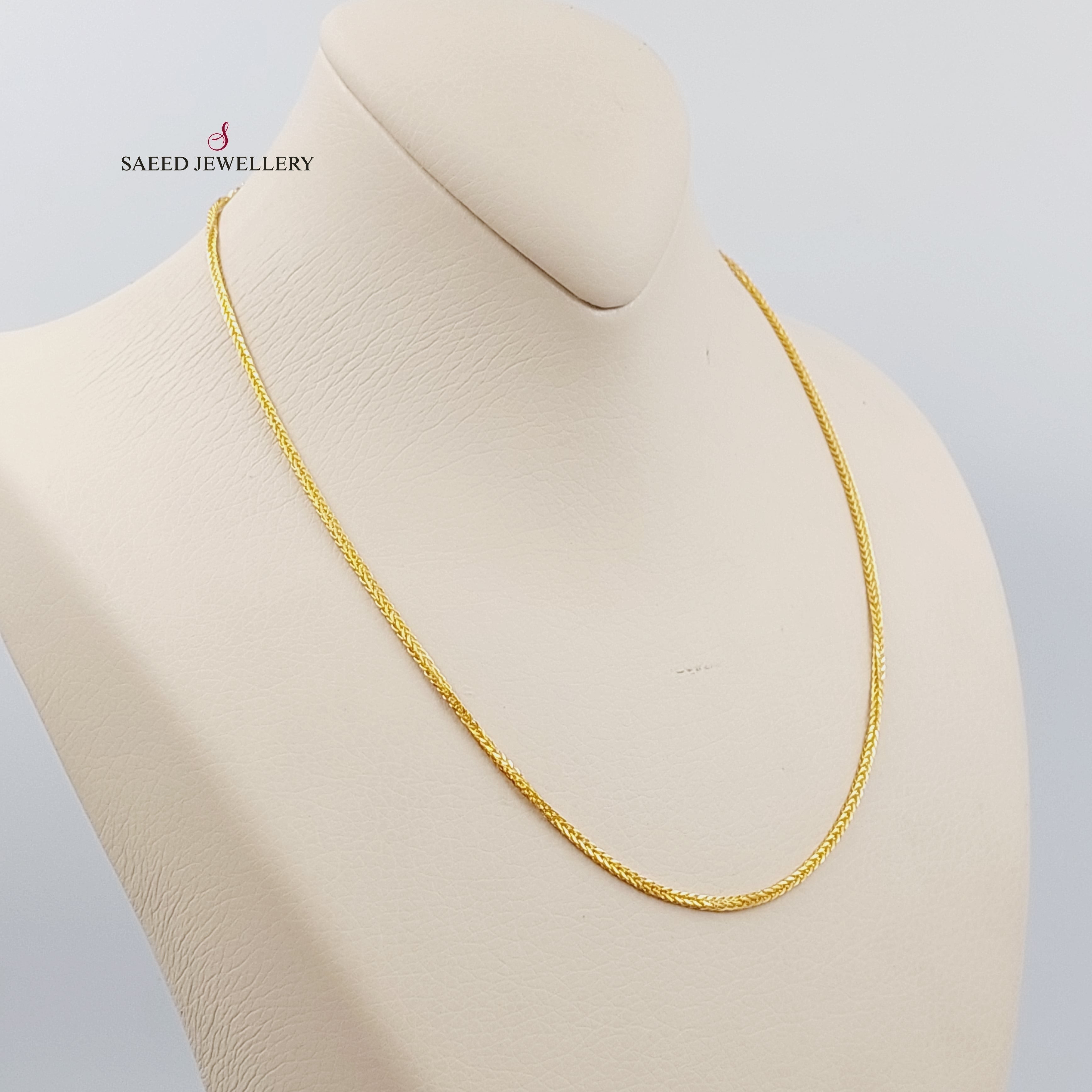 45cm Franco Thin Chain Necklace - Dainty Gold & Silver Plated Chain for Women - Perfect for Layering, Everyday Wear & Gift Giving