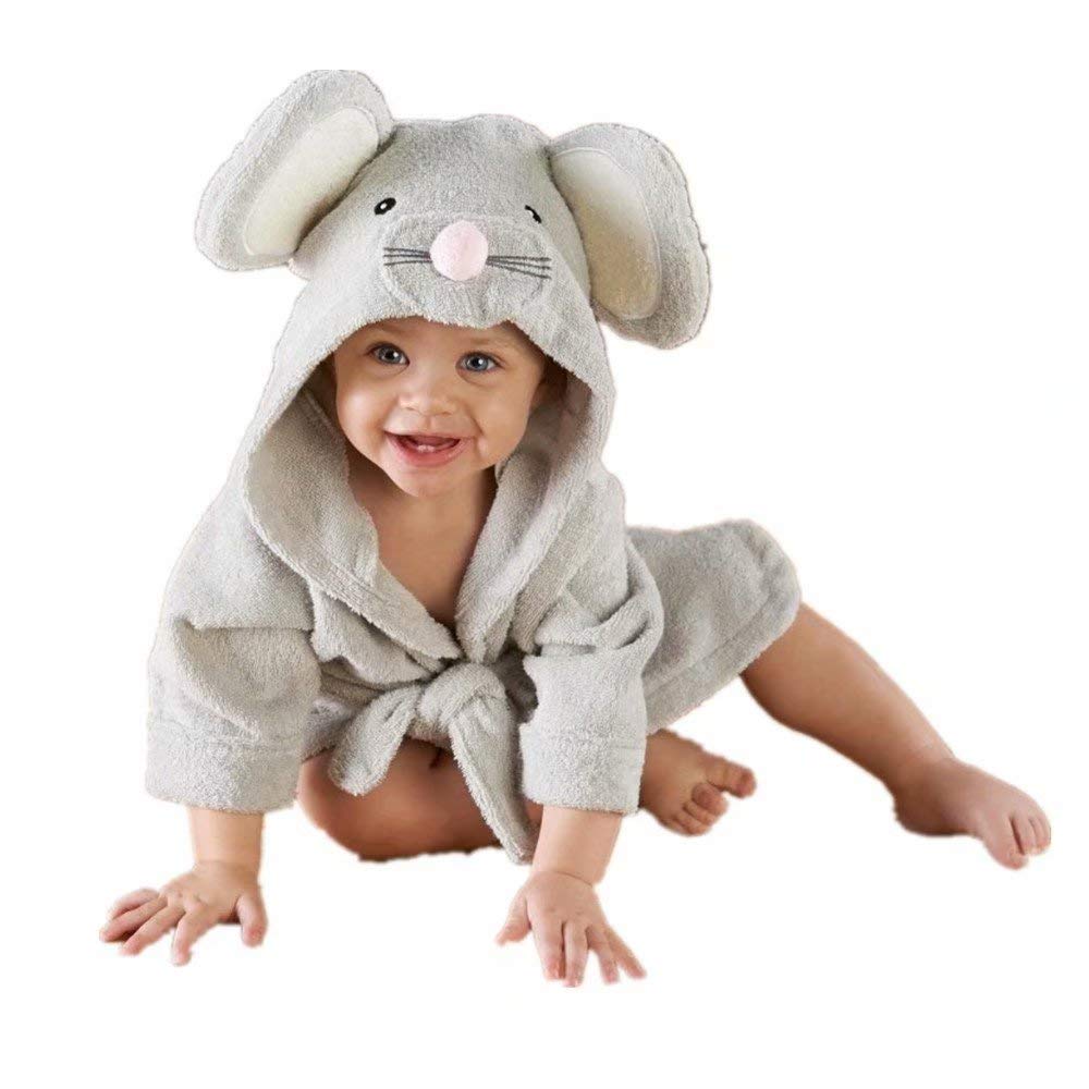 **Soft Hooded Baby Bathrobe Towel - Ultra Absorbent Unisex Infant & Toddler Bath Towel with Hood - Terry Cloth for Newborn, Baby Shower Gift, Spa & Pool Time**