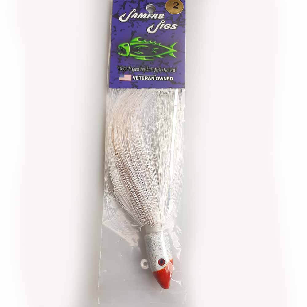 Jamfab Jigs Bullet Jig 2OZ Fishing Lure - Premium Saltwater & Freshwater Jig Head for Bass, Walleye, and Trout - Perfect for Casting, Trolling, and Jigging Techniques