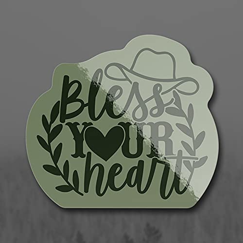 KCD Bless Your Heart Vinyl Decal Sticker - 1-5 Inch Waterproof Removable Stickers for Cars, Windows, Walls, Cups, Laptops & MacBooks | Full Color Printed Peel & Stick Decor | Perfect for Home, Office, Gifts & DIY Projects (KCD3138)