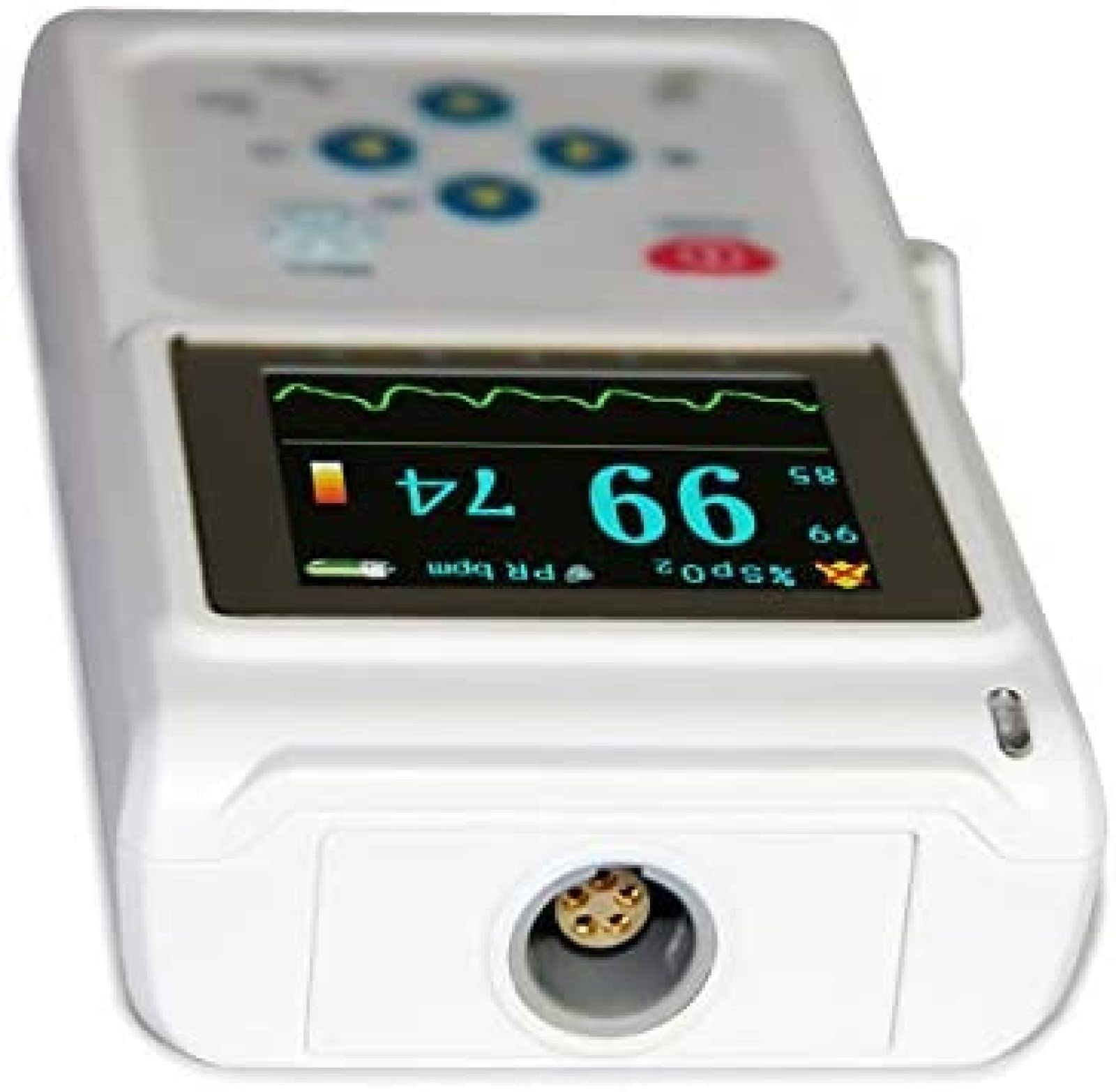 Rechargeable Veterinary Pulse Oximeter - Heart Rate & SPO2 Monitor with Ear/Tongue Sensor for Pets - Home & Hospital Use for Dogs, Cats, and Small Animals