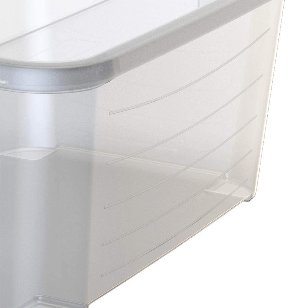 Clear Stackable 55 Quart Closet Storage Boxes (8 Pack) - Durable Organizer for Clothes, Toys & Home Essentials | Perfect for Bedroom, Closet & Garage Organization