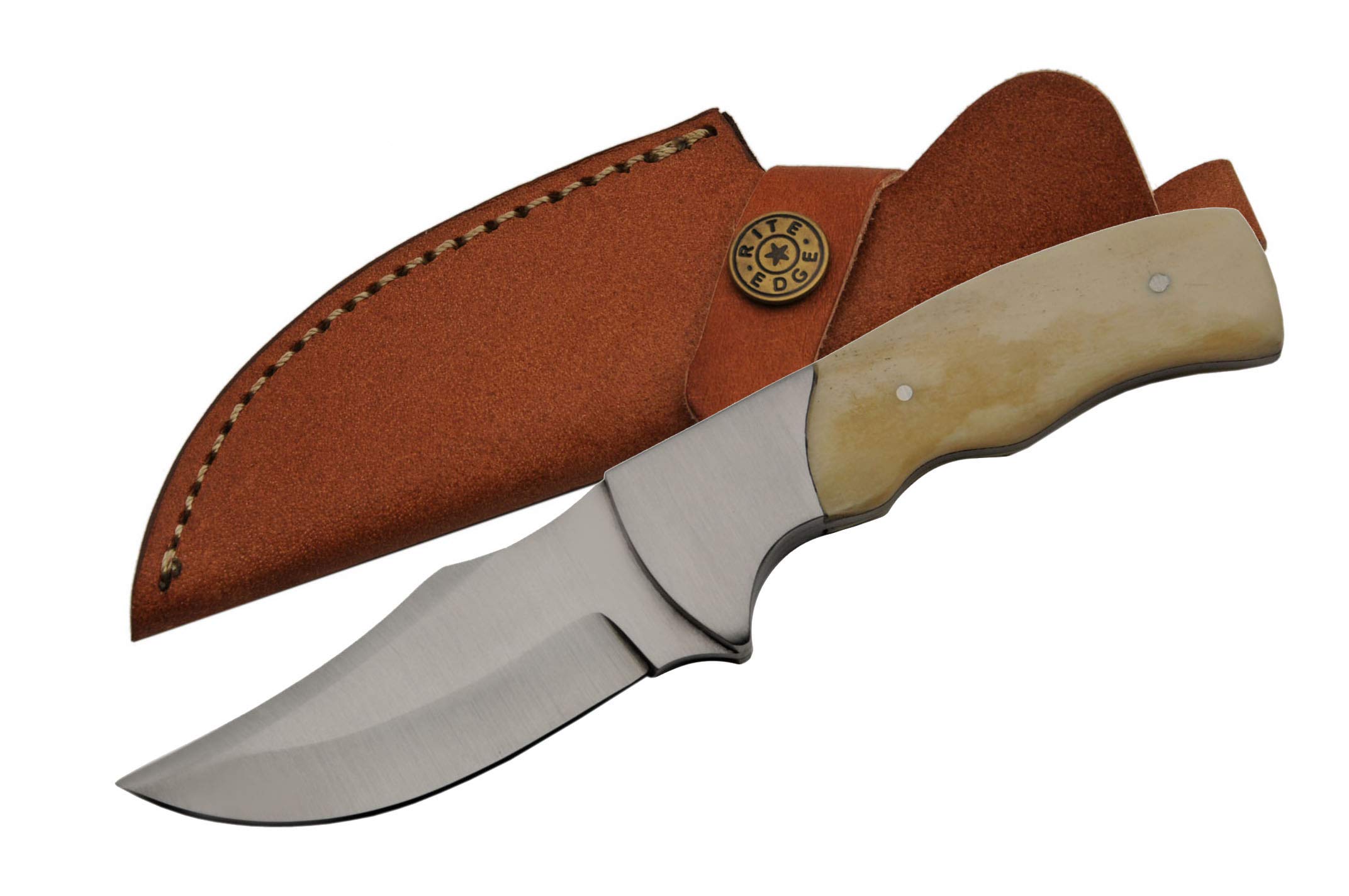 SZCO Supplies Premium Bone Handle Hunting Knife - Durable Outdoor Survival Tool for Camping, Hunting & Bushcraft
