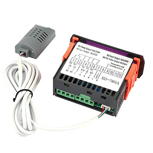 Smart Temperature & Humidity Controller 100-240VAC - Automatic Multifunction Incubator Control System with DC Voltage Regulation - Perfect for Greenhouses, Reptile Tanks & Home Brewing