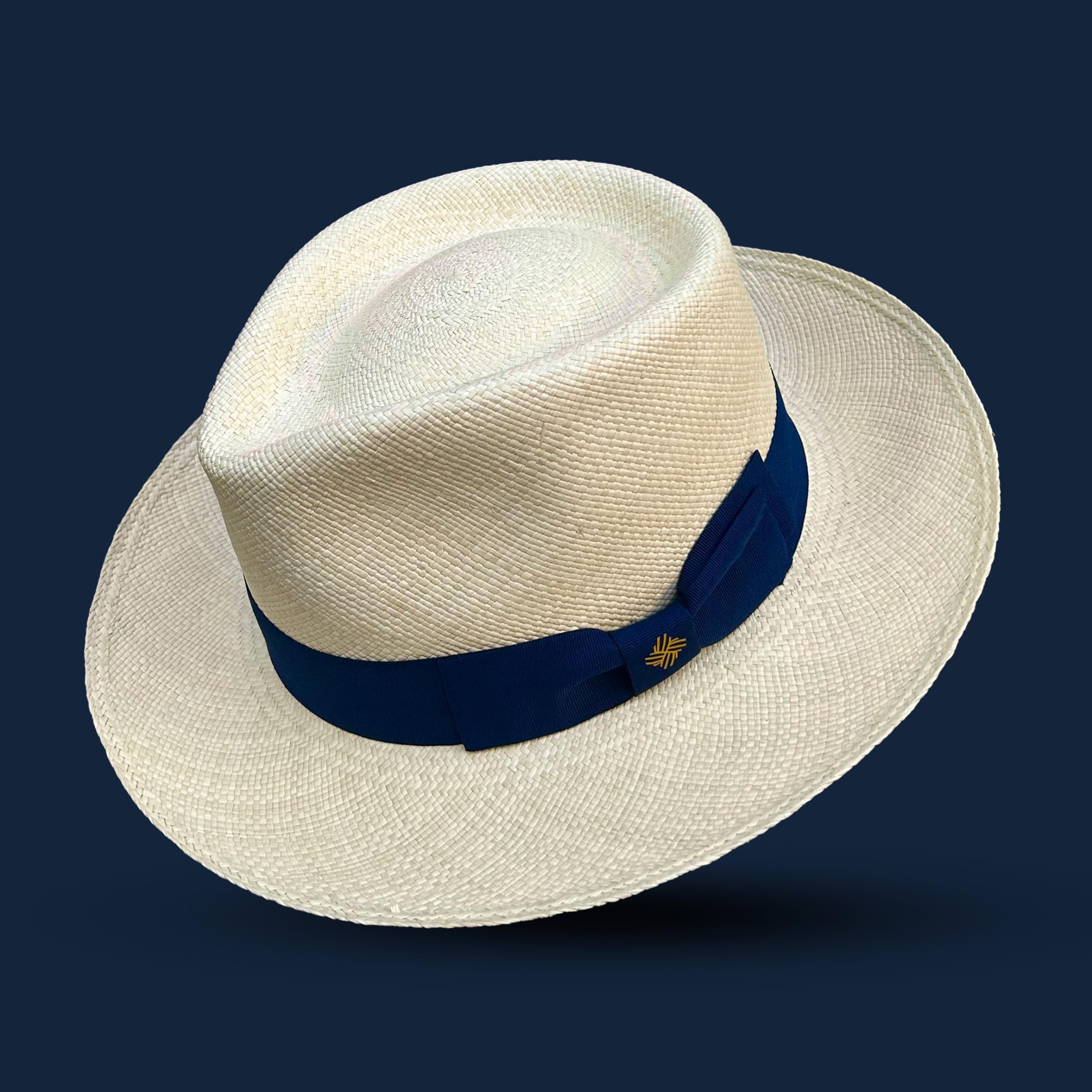 Handmade Authentic Panama Hat for Men & Women - Adjustable Ribbon Summer Fedora Hat, Handcrafted in Ecuador (Medium, Blue) | Perfect for Beach Vacations, Outdoor Weddings & Summer Fashion