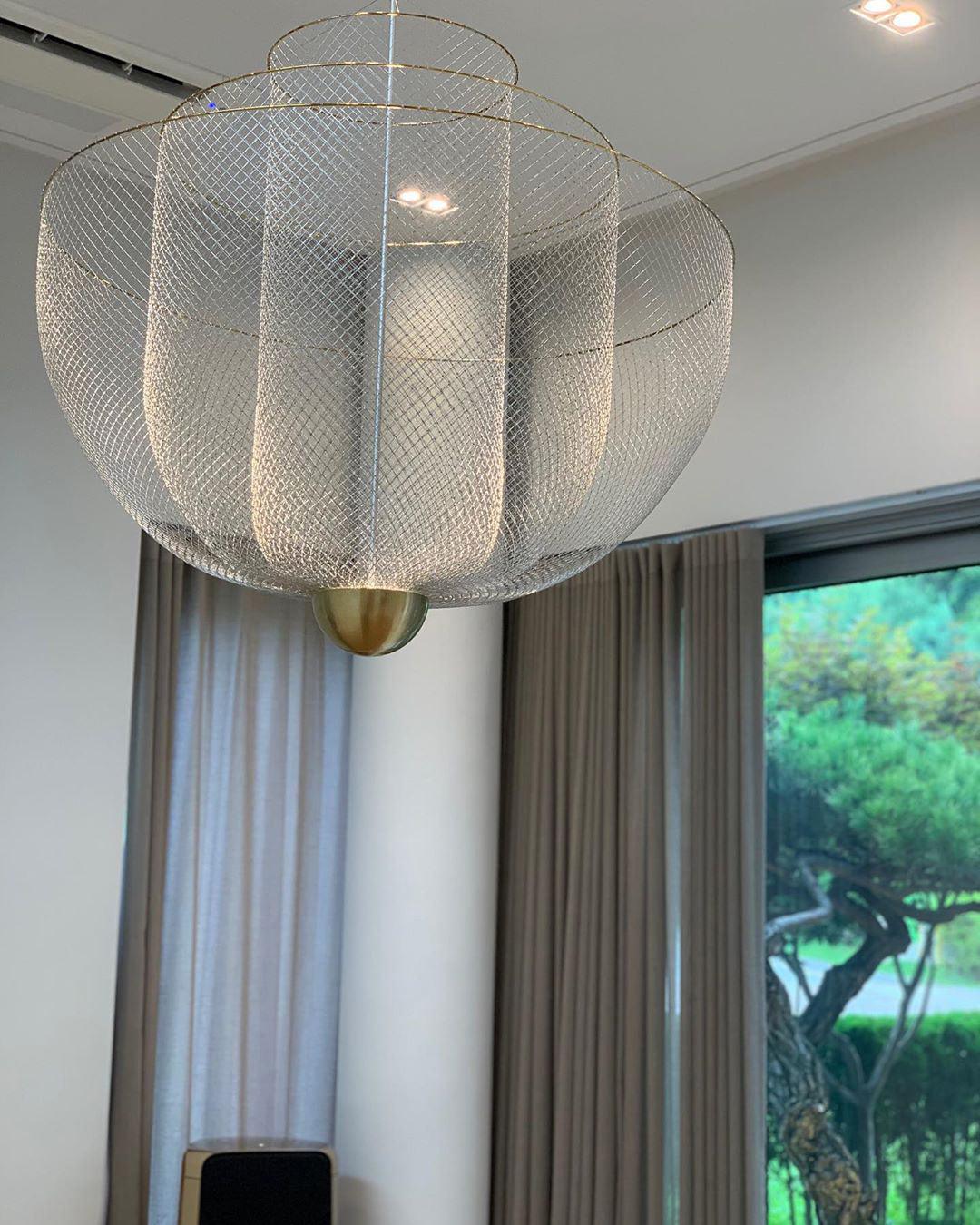 Modern Meshmatics Hanging Lamp - Adjustable Ceiling Light Fixture for Living Room, Bedroom & Dining Room - Perfect for Home Decor and Ambient Lighting