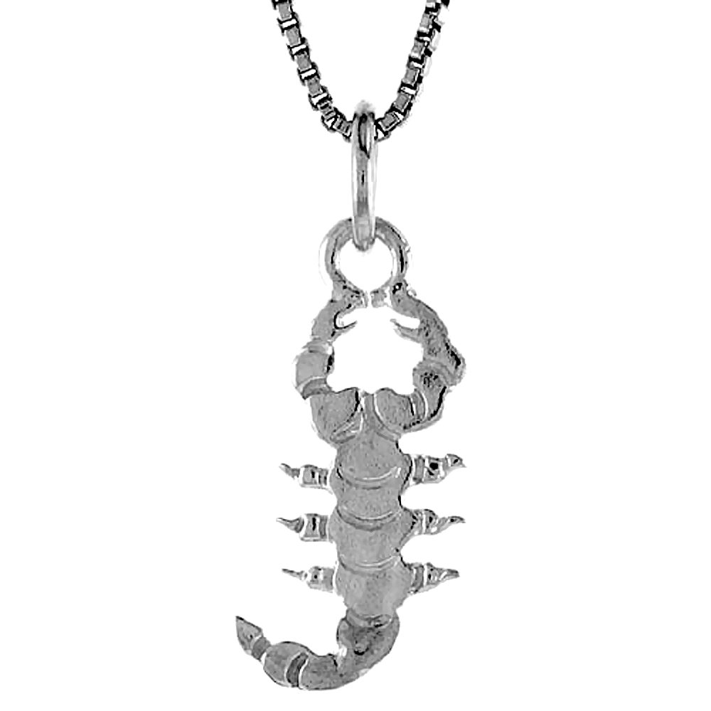 925 Sterling Silver Tiny Scorpion Pendant Necklace - 5/8 Inch Height - Perfect for Gifts, Fashion Jewelry & Zodiac Scorpio Birthstone Accessories