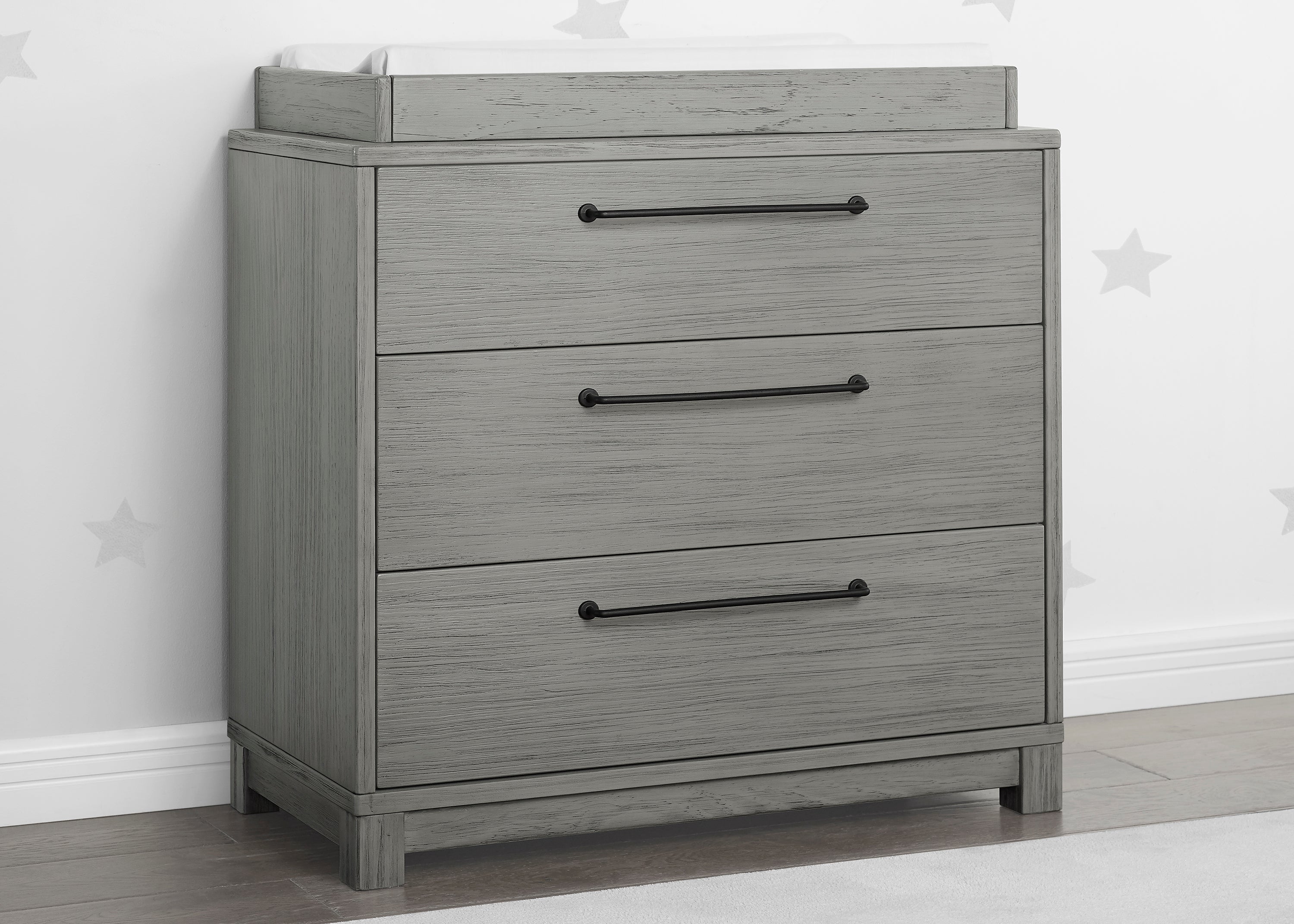 Willow 3 Drawer Dresser with Changing Top - Nursery Baby Changing Table & Storage Organizer for Newborn Essentials - Perfect for Baby Rooms, Daycares & Gift Registries