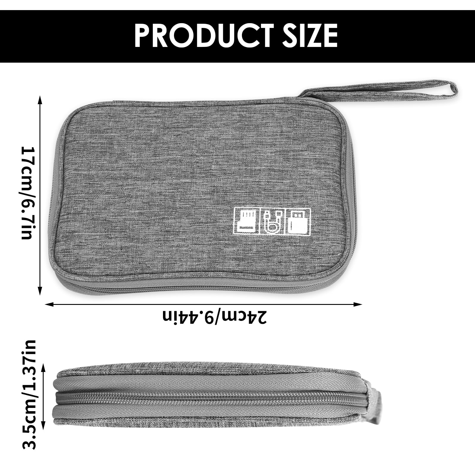 Simarro Waterproof Watch Band Storage Case - Gray | Travel Organizer for Smart Watch Bands & Accessories | Perfect for Travel & Home Storage