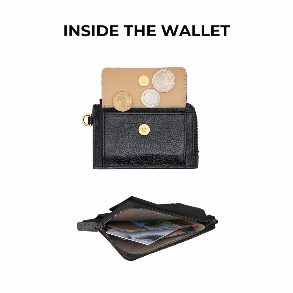 Everyday Leather Mini Wallet - Slim & Stylish Women's Wallet with RFID Protection - Perfect for Travel, Shopping & Daily Use