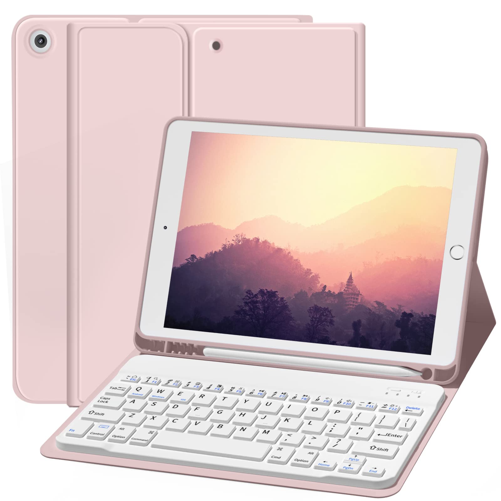 Premium Detachable Wireless Bluetooth Keyboard Case for iPad 6th Gen 2018/5th Gen 2017 9.7