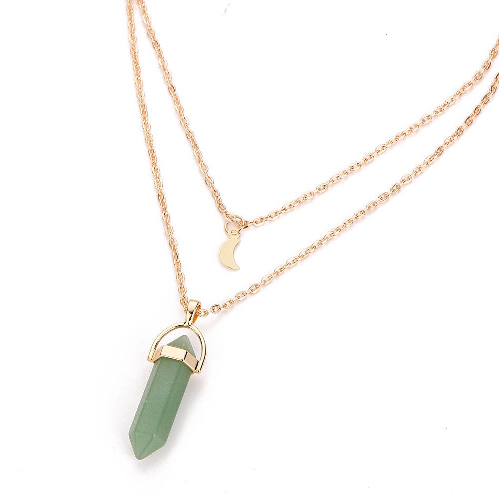 Elegant Women's Layering Pendant Necklace - Crystal Multilayer Chain Choker with Opals, Trendy Jewelry for Wedding, Birthday Gifts (Green, One Size) | Perfect for Everyday Wear, Date Nights & Special Occasions