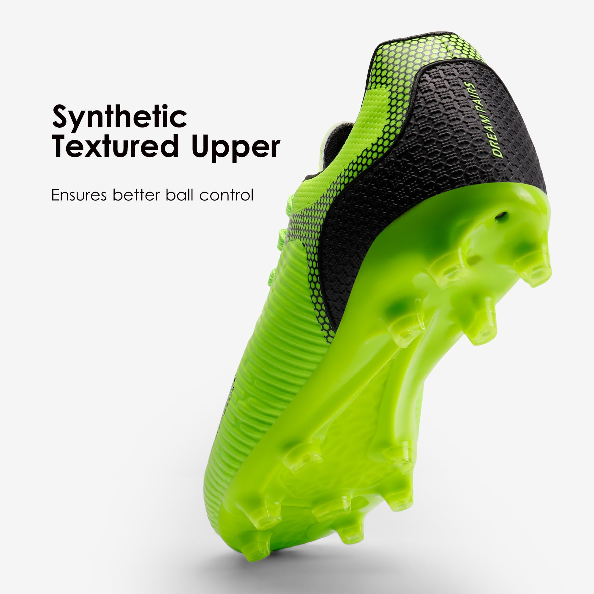 DREAM PAIRS Men's Firm Ground Soccer Cleats - Lightweight Football Shoes for Turf & Grass - Perfect for Training, Matches & Outdoor Sports