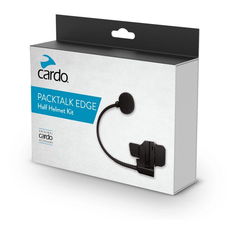 Cardo Edge Half Helmet Bluetooth Communication System - Motorcycle Intercom Headset for Riders with JBL Speakers, Noise Cancellation & Long Battery Life - Perfect for Group Rides, Touring & Adventure Motorcycling
