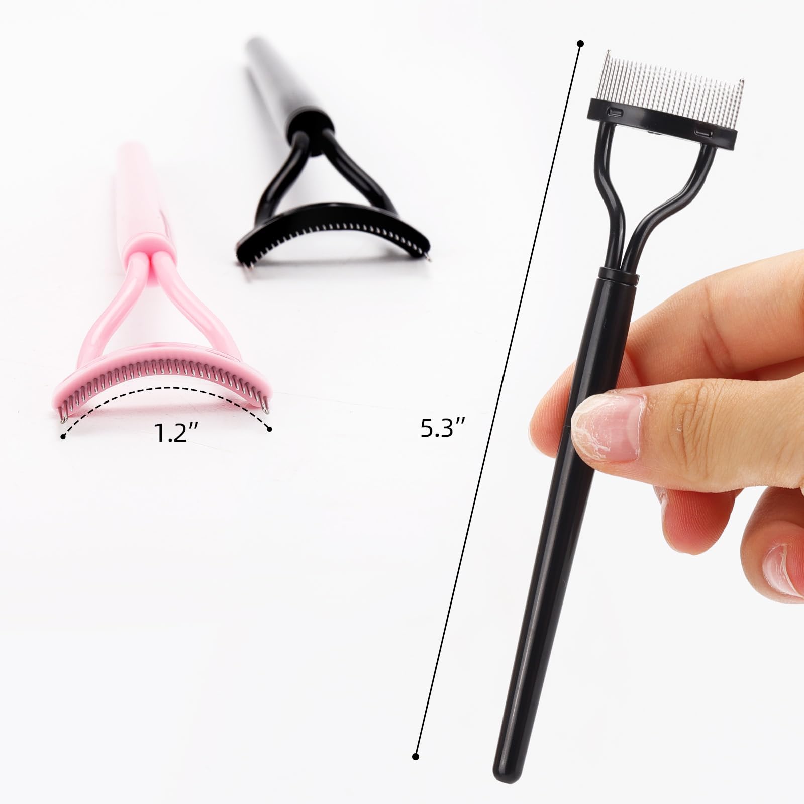 4 Pcs Metal Eyelash Comb & Separator - Mascara Brush with Fine Teeth for Perfect Lash Definition - Ideal for Salon, Home Use & Professional Makeup Artists