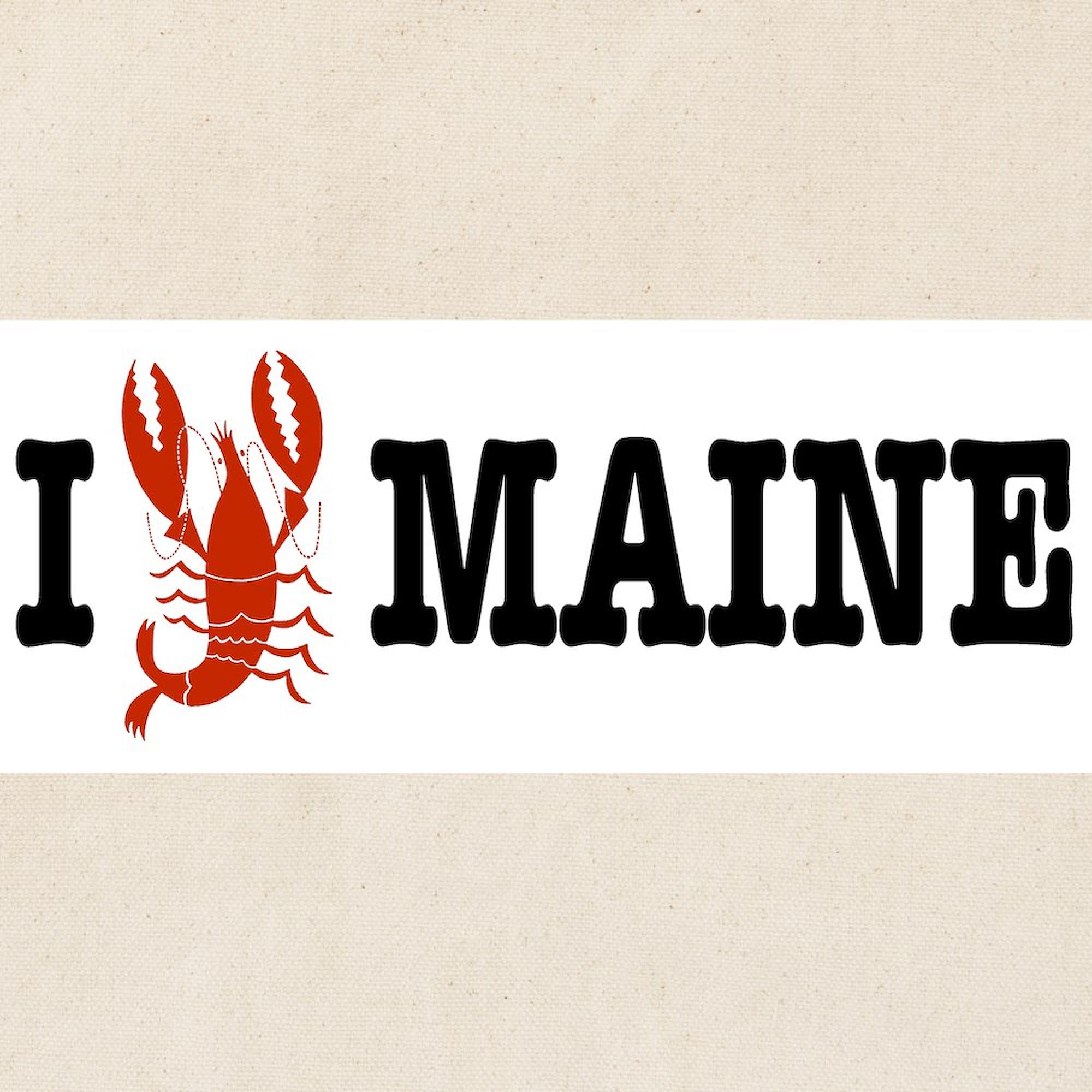 I Love Maine Tote Bag - Natural Canvas Reusable Shopping Bag for Groceries, Beach & Daily Use | Eco-Friendly & Durable