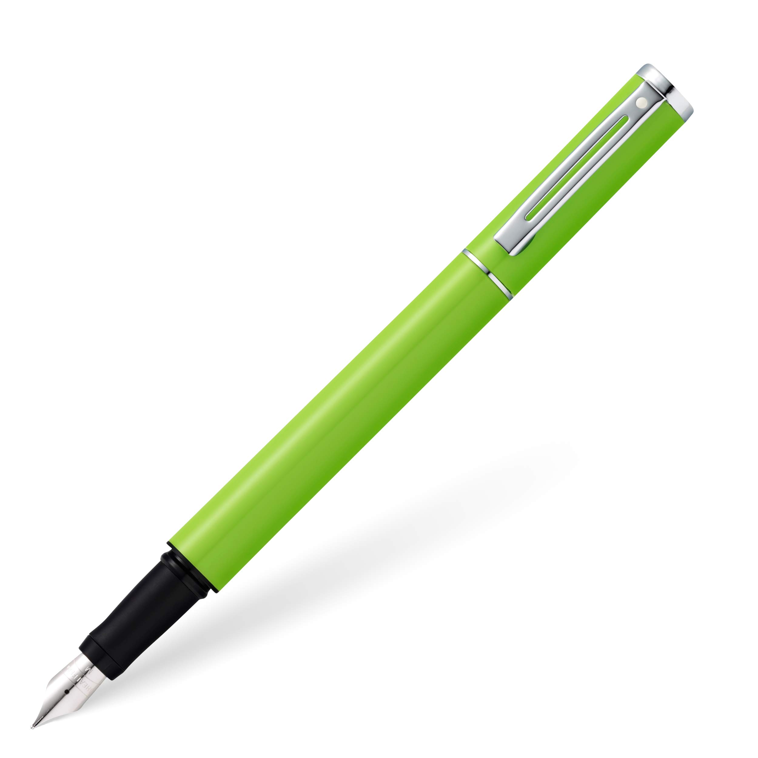 Sheaffer Pop Glossy Lime Green Fountain Pen - Chrome Trim, Medium Nib - Perfect for Writing, Journaling & Gift Giving