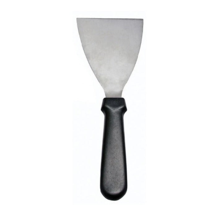Nella 4.5 x 3 Inch Pan Scraper with Plastic Handle - Black Kitchen Utensil for Non-Stick Cookware, Baking, and Grilling