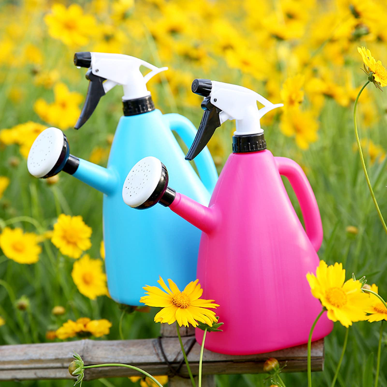 Adjustable Rotating Nozzle Watering Can for Indoor & Outdoor Plants - Blue PP Multifunctional Gardening Sprayer for Home Use | Perfect for Houseplants, Flowers, Balcony Gardens & Small Greenhouses