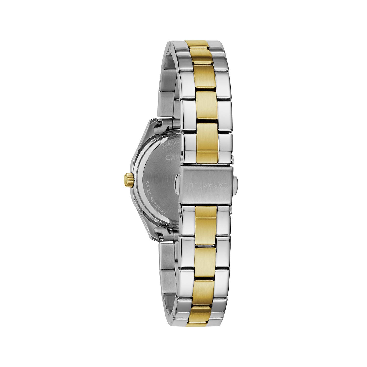 Bulova Caravelle Ladies' Petite Sport Watch with Date - 3-Hand Movement, Crystal Accents & Arabic Markers - 28mm Silver-Tone Stainless Steel - Perfect for Work, Gym & Everyday Wear