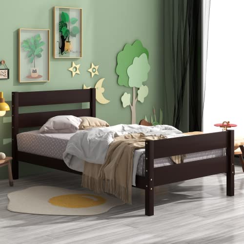 Twin Platform Bed Frame with Storage Drawers - Wood Slat Support for Kids & Adults - No Box Spring Needed - Perfect for Small Bedrooms & Guest Rooms