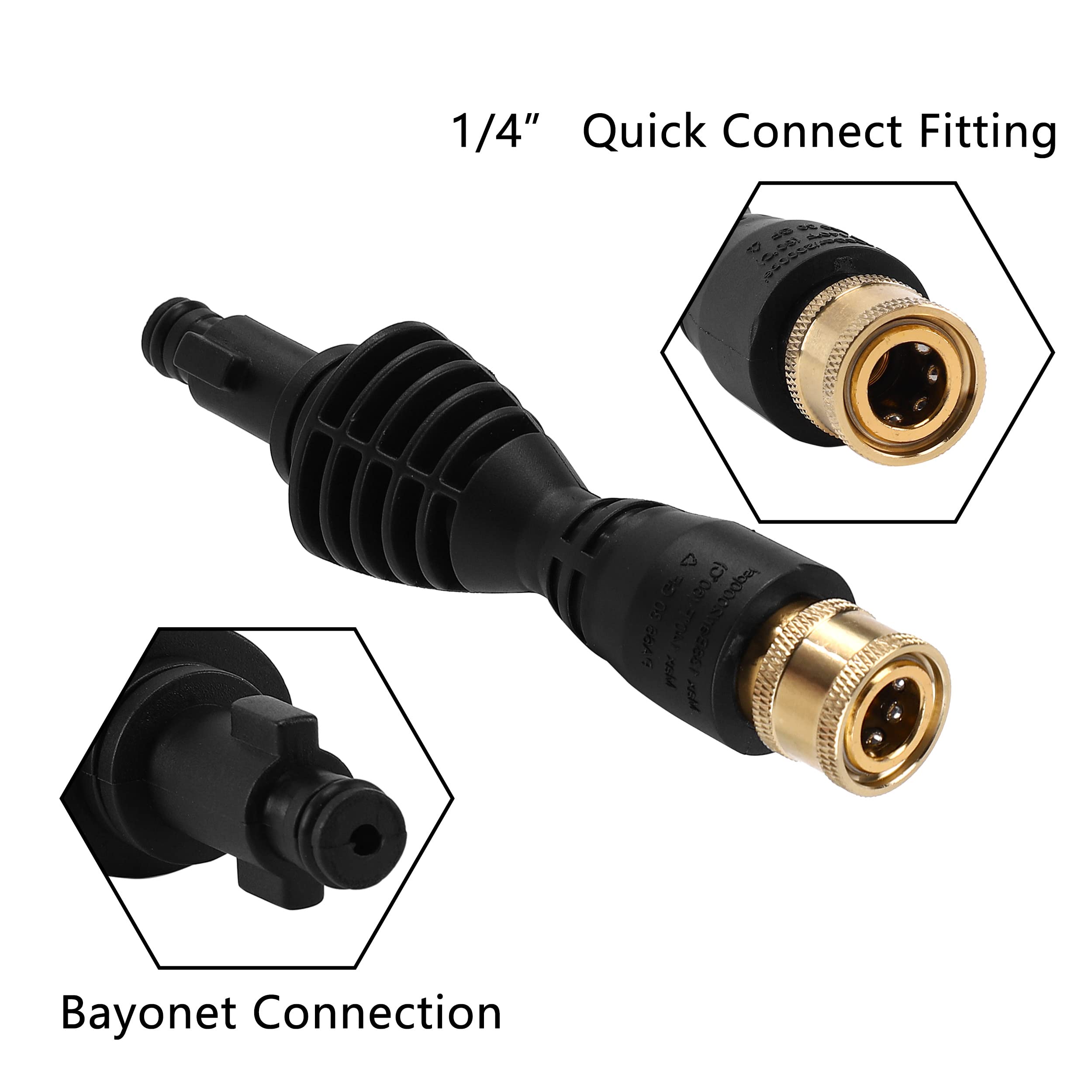 PWACCS Pressure Washer Gun Adapter Kit with 1/4