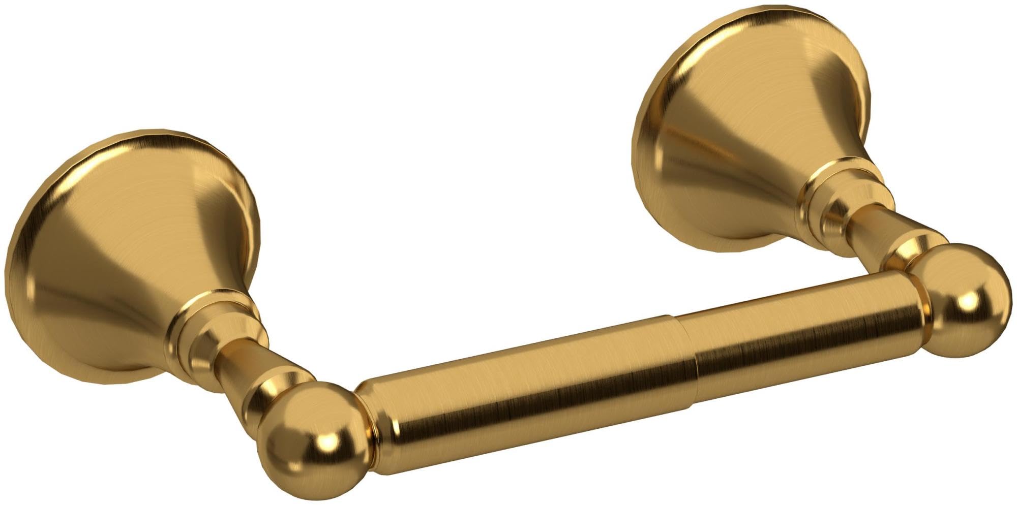 Brushed Gold Toilet Paper Holder - Modern Bathroom Tissue Roll Stand for Home & Office Use | Durable & Stylish Design