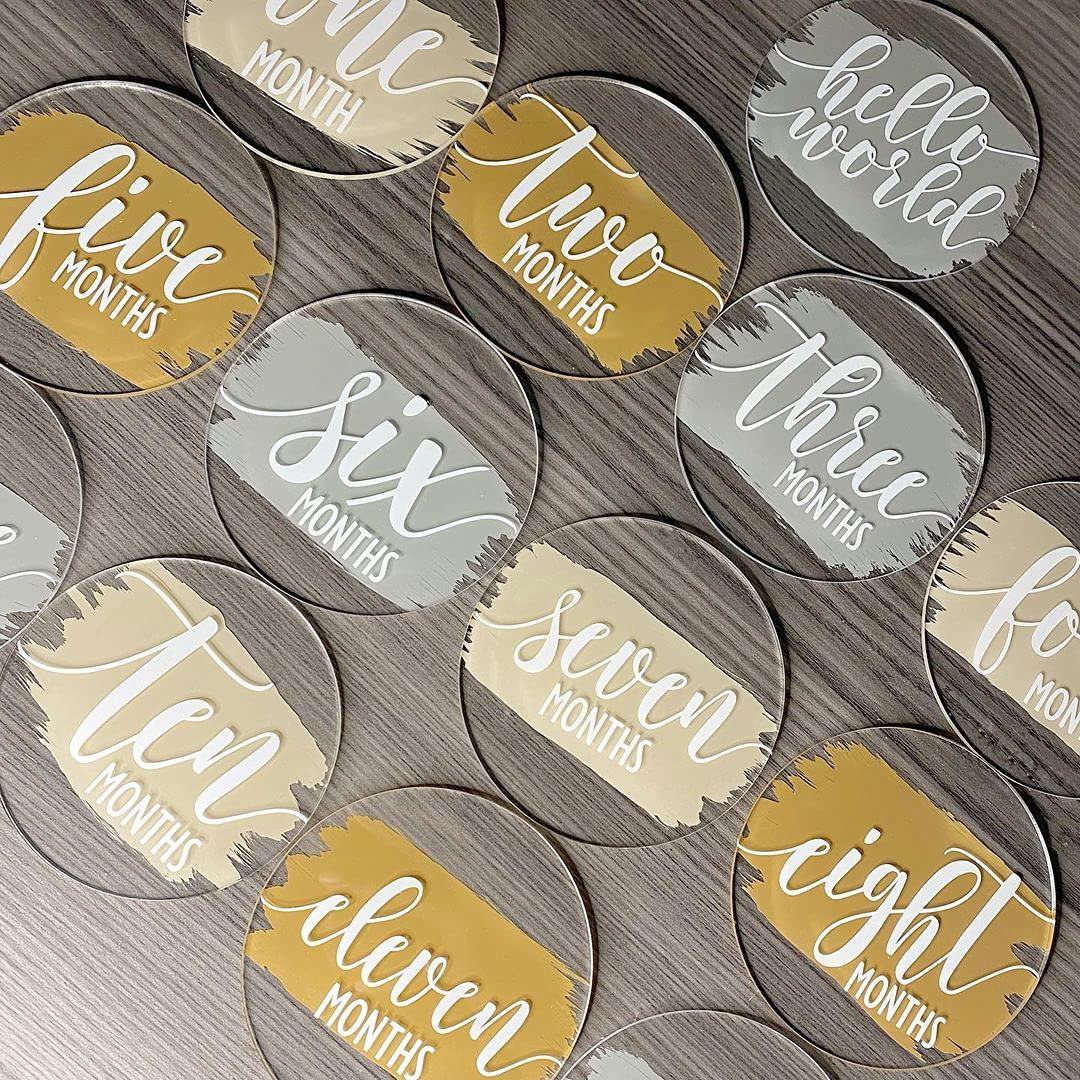 20 Pack 3 Inch Clear Acrylic Circles - Transparent Plexiglass Discs for Milestone Markers, Place Cards, DIY Crafts, Painting Projects | Perfect for Wedding Decor, Baby Showers, Art Displays & Home Decorations