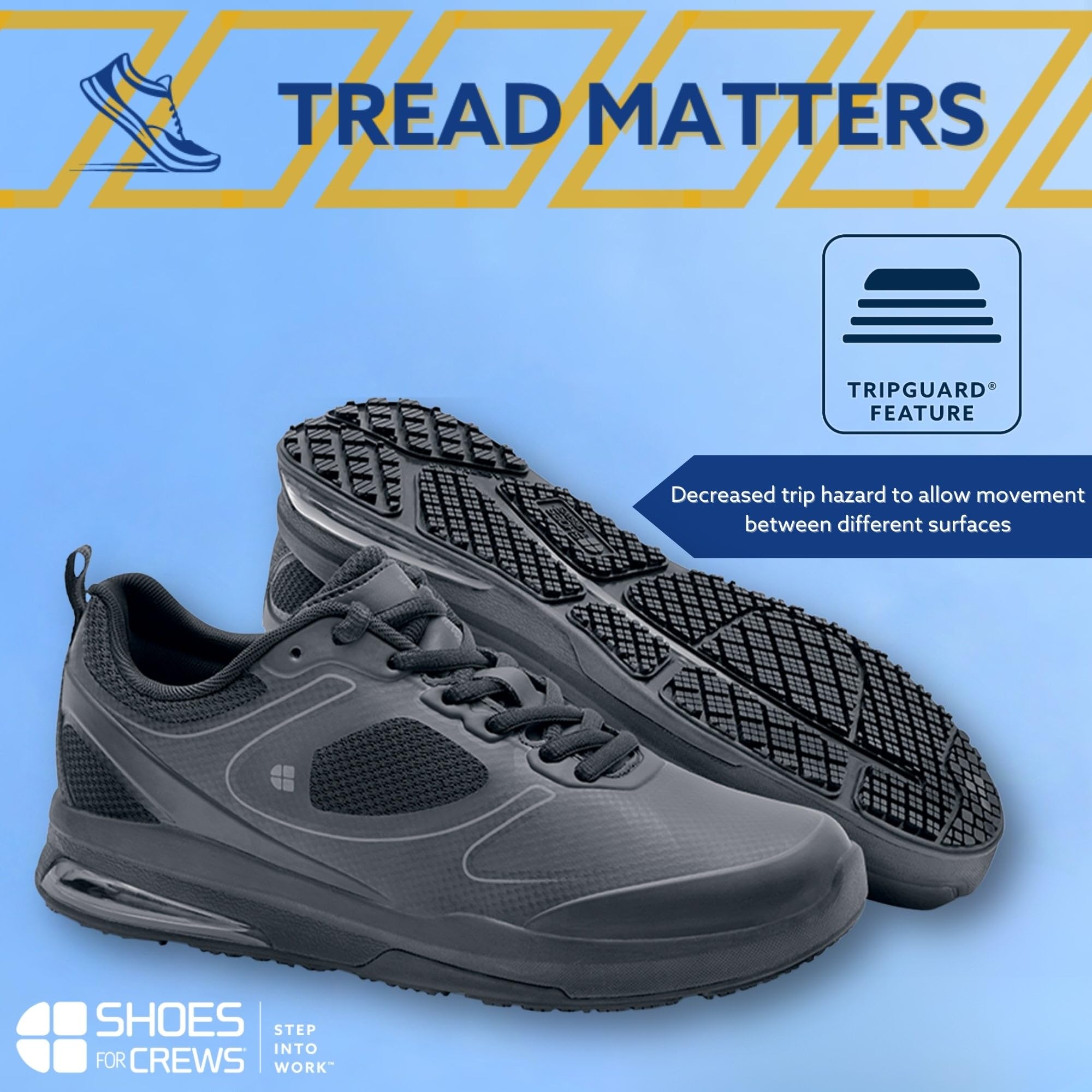 Slip Resistant Work Shoes for Women - Shoes for Crews Revolution II | Waterproof Black Safety Shoes in Medium & Wide Sizes | Ideal for Restaurant, Hospital & Industrial Workers