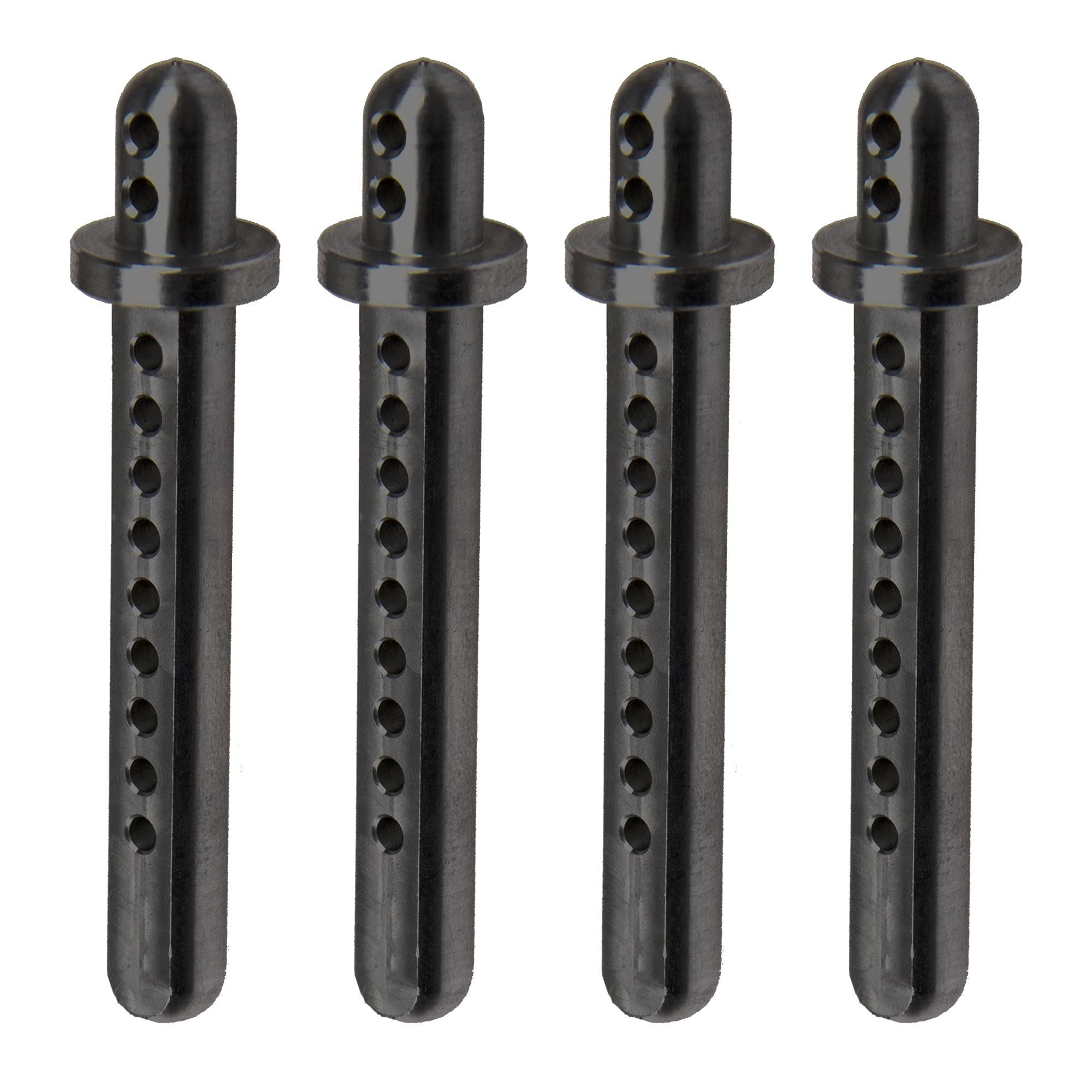 Aluminum Alloy RC Body Post Mounts for Axial SCX10 1/10 Scale 4WD RC Crawler Cars - Black | Durable Off-Road Accessories for RC Rock Crawling & Trail Adventures
