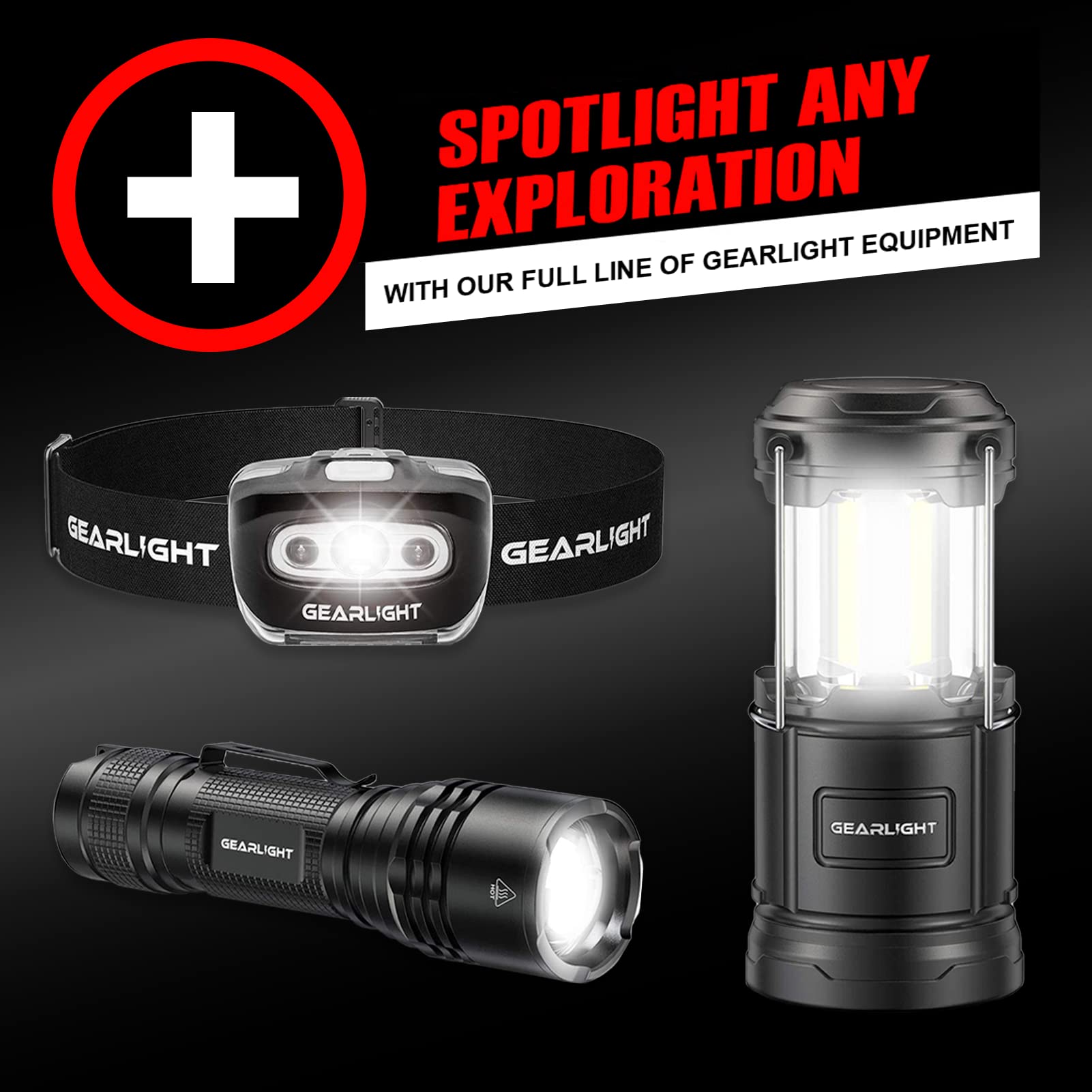 GearLight LED Flashlight - High Lumens Mini Tactical Flashlight with 5 Modes & Zoomable Beam for Camping, Hiking, Emergency, Home Use - Bright, Durable & Compact Outdoor Light