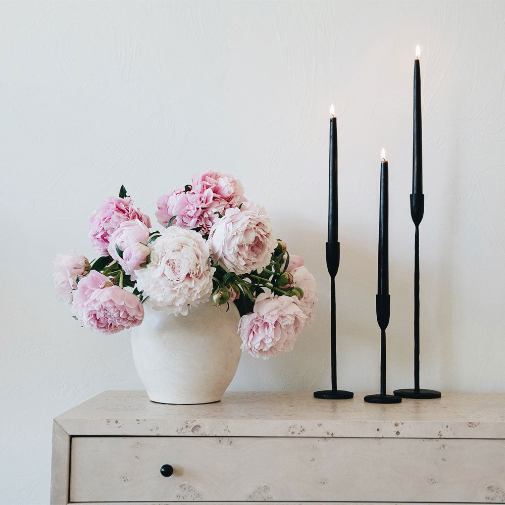 Premium Taper Candles for Home Decor - Long-Lasting, Smoke-Free, Dripless - Perfect for Weddings, Dinners, and Romantic Ambiance