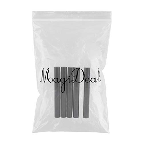 5-Pack Black Refillable Empty Lipstick Tubes - DIY Lip Gloss & Balm Containers for Makeup Artists & Home Beauty Care