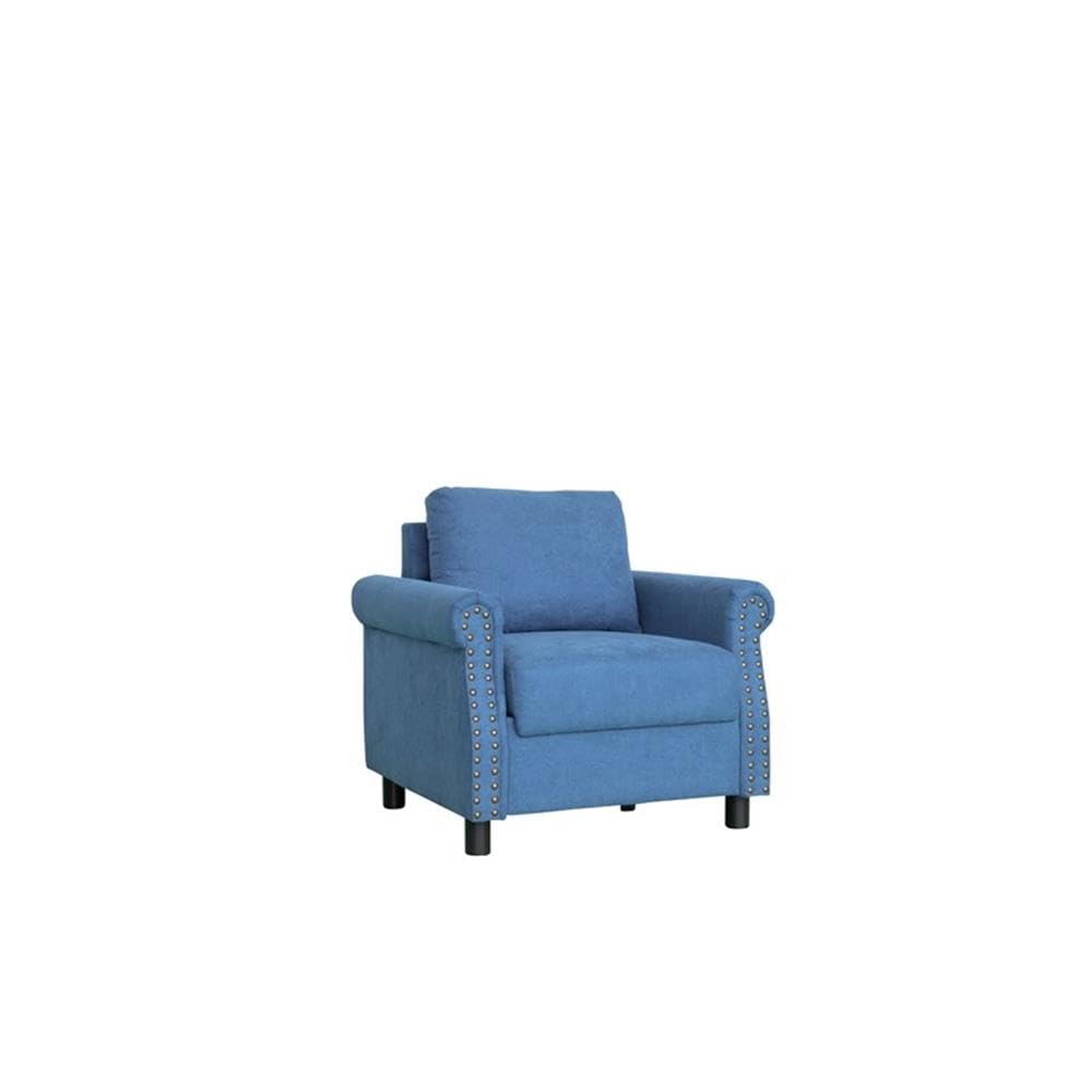 Premium Microfiber Storage Ottoman with Removable Top - Blue Velvet Living Room Chair with Hidden Storage | Perfect for Small Spaces, Home Organization & Extra Seating