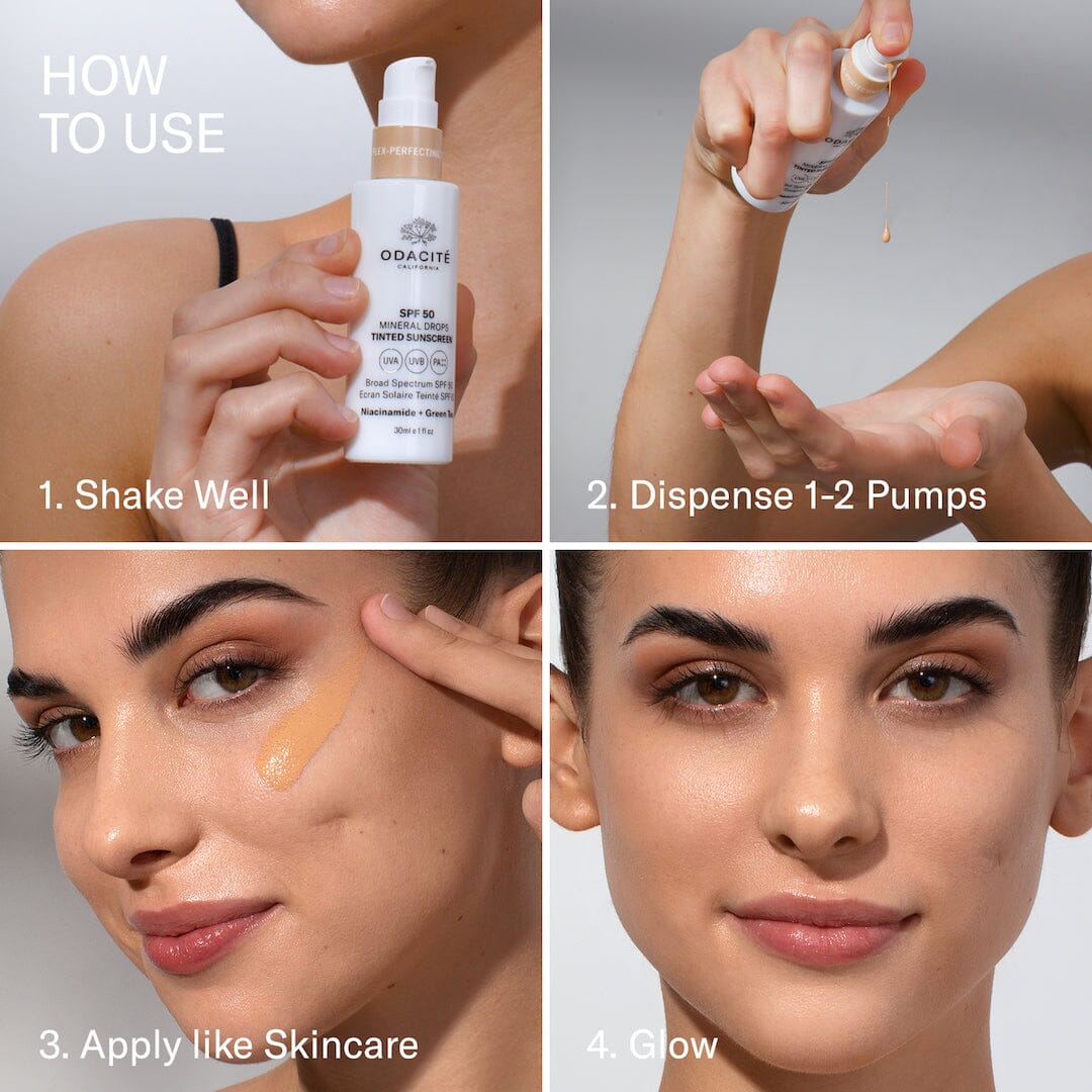 SPF 50 Flex Perfecting™ Mineral Drops Tinted Sunscreen - Oil-Free, Non-Greasy Face Sunscreen for Daily Protection | Perfect for Beach, Outdoor Activities & Sensitive Skin Care