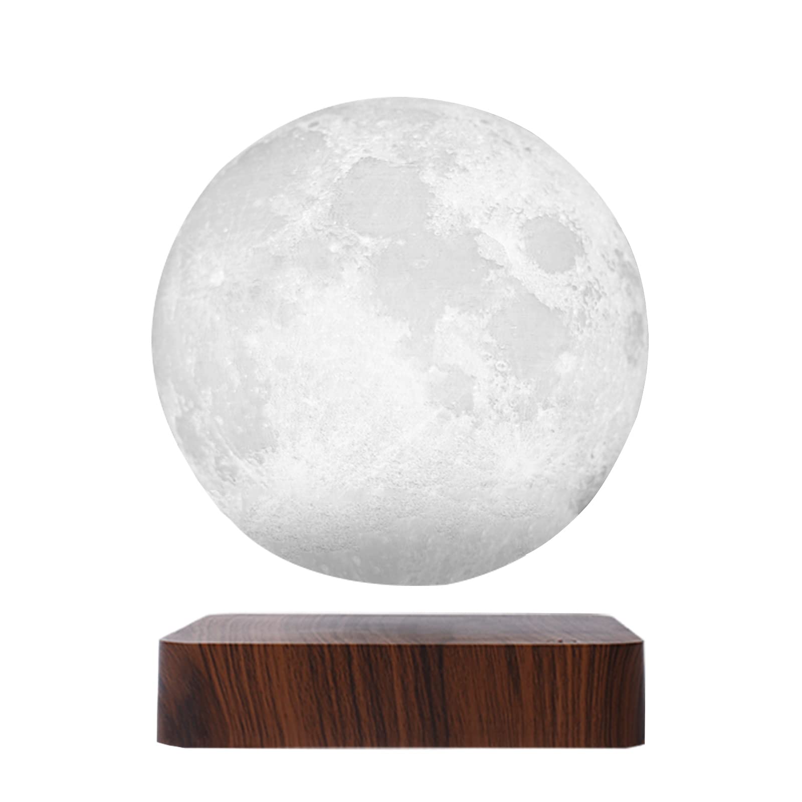 HCNT Levitating Moon Lamp - 3 Color Changing LED Floating Moon Light with Magnetic Base, Spinning & Hovering 3D Night Light for Bedroom, Office, Living Room Decor - Perfect Gift for Home, Birthday, Christmas