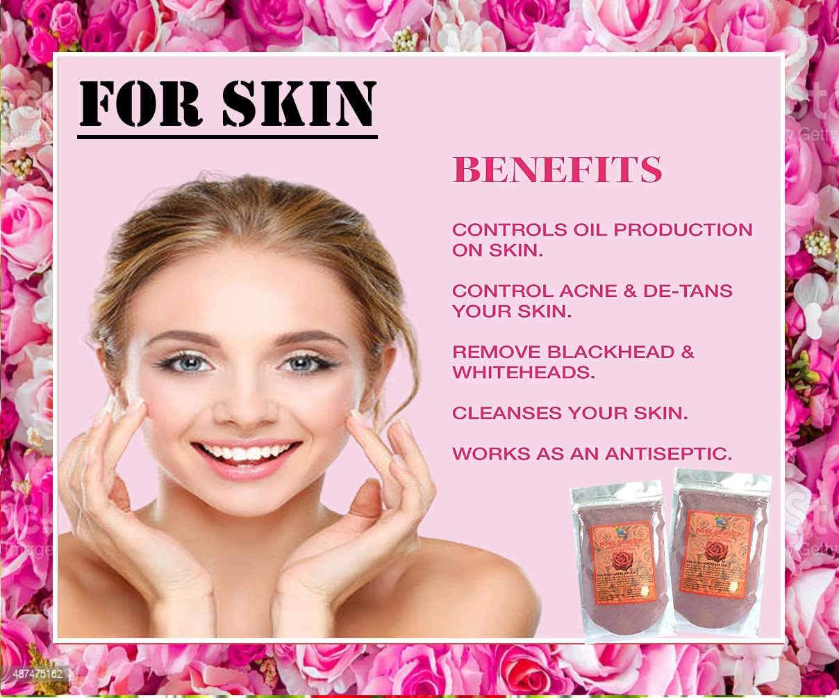 QYKKARE Premium Rose Powder - 2 Pack (100g Each) for Baking, Skincare & DIY Beauty Recipes