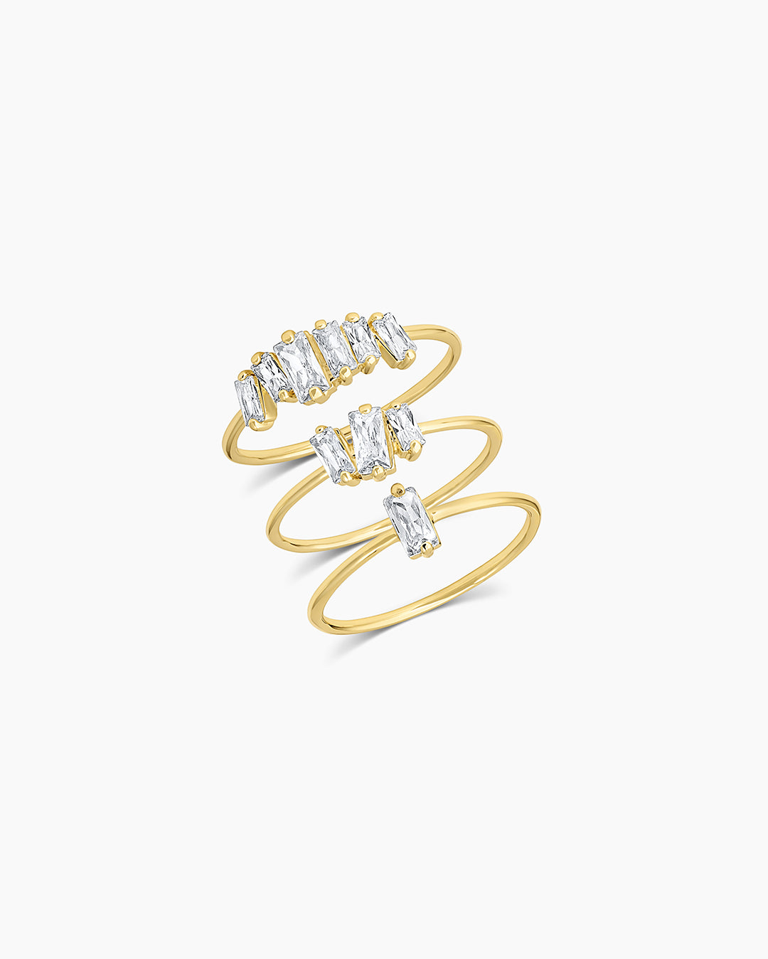 Amara Ring Set of 4 - Elegant Stackable Rings for Women, Dainty Gold & Silver Jewelry Gift for Her | Perfect for Weddings, Anniversaries, and Everyday Wear