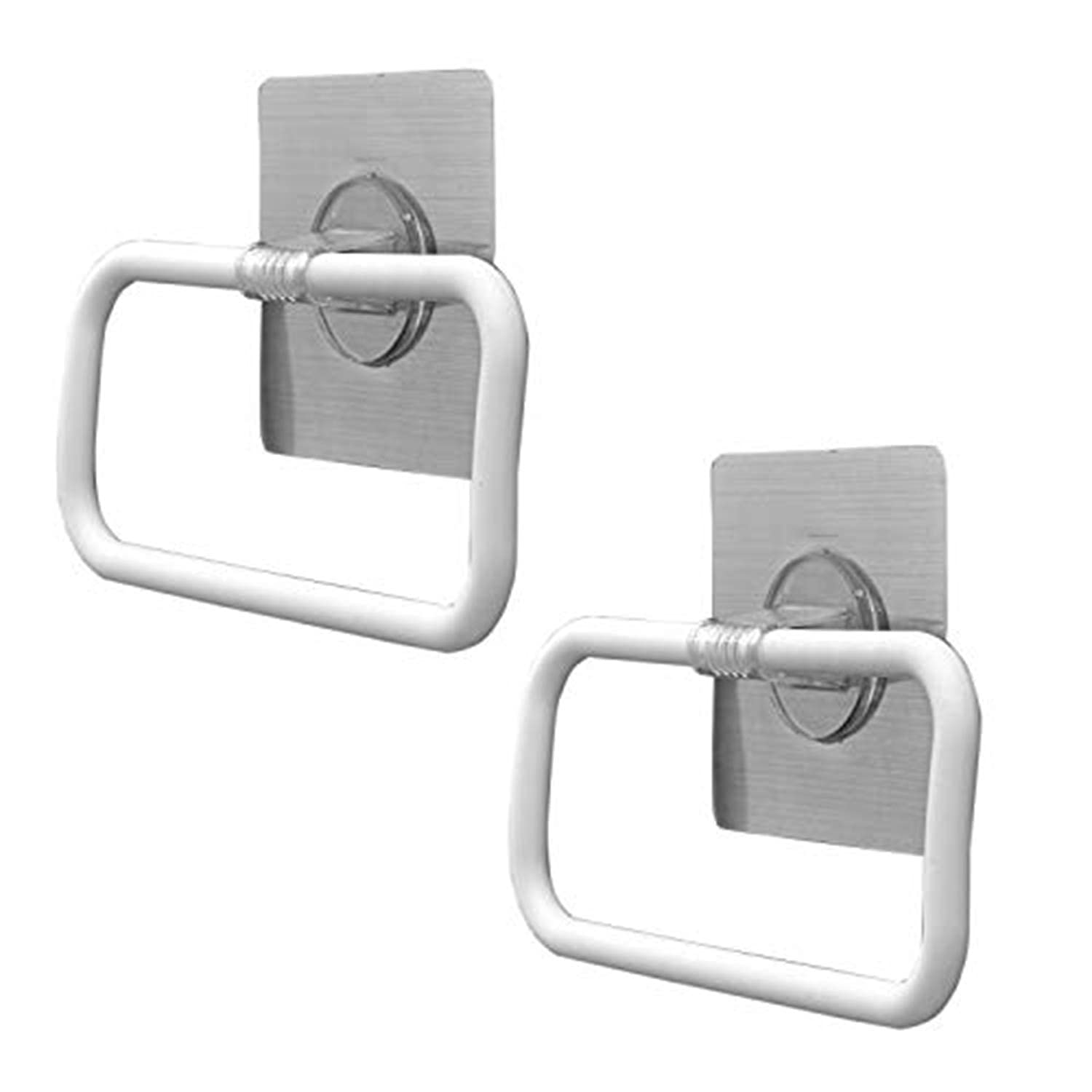 Kepzell Plastic Napkin Holder & Towel Ring Set - Bathroom & Kitchen Accessories (Model-2, 1 Pack) for Dining Table Decor & Bathroom Organization