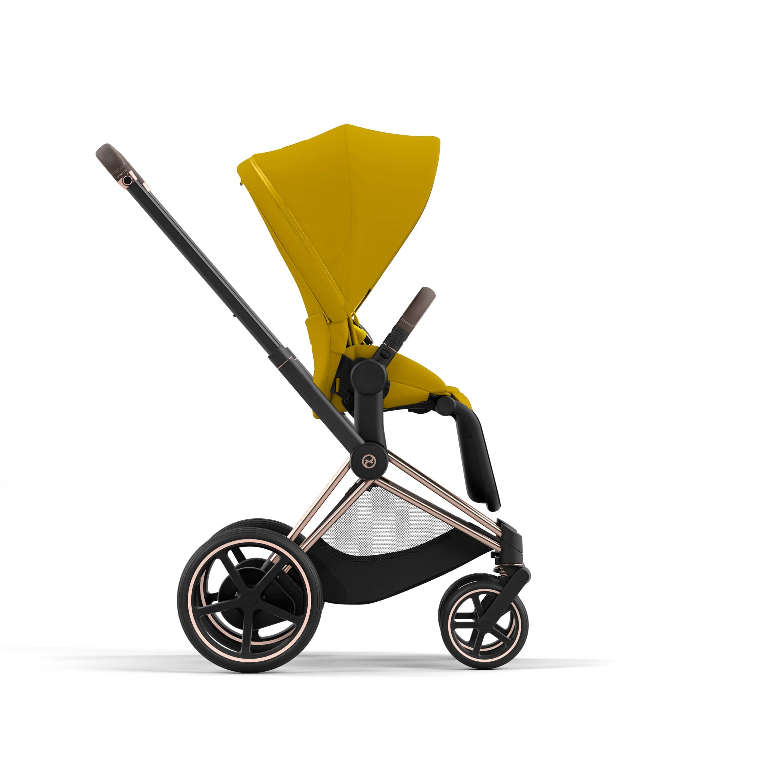 Cybex ePriam 2 Complete Stroller - Rose Gold & Brown Luxury Baby Stroller with All-Wheel Suspension | Perfect for City Walks, Shopping & Travel