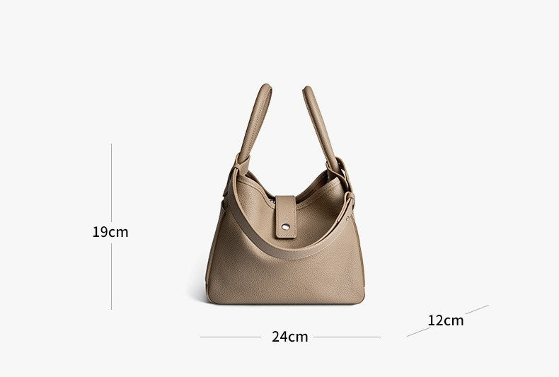 Genuine Leather Vegetable Basket Bag - Stylish Shoulder Bag & Crossbody Tote for Women | Perfect for Grocery Shopping, Farmers Market & Everyday Use