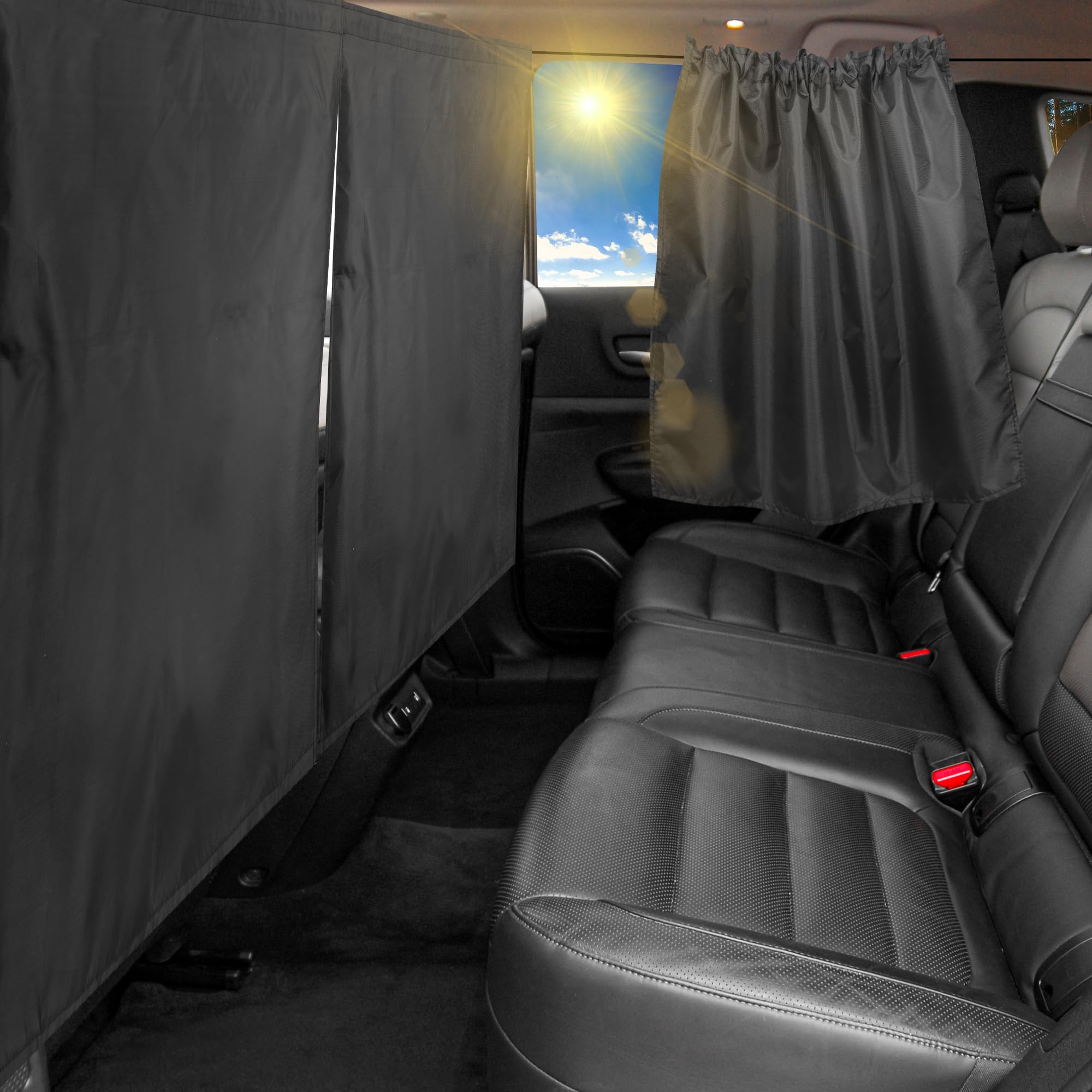 99% Blackout Car Window Shades - Rear Seat & Side Window Sunshade Covers for Sedan & SUV | Baby Protection & UV Blocking | Perfect for Travel, Camping & Road Trips