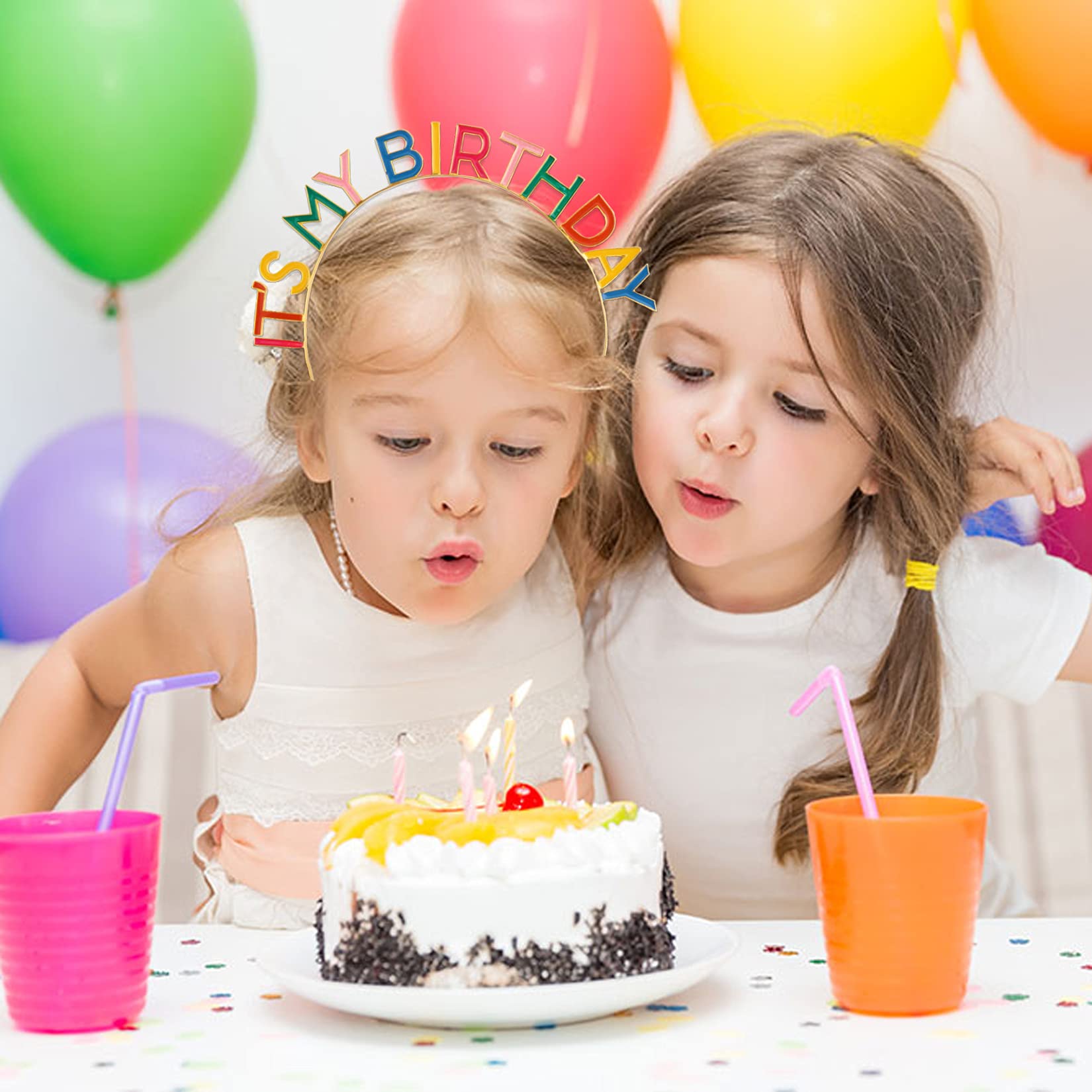 Happy Birthday Crown - Rainbow 'It's My Birthday' Alloy Headband for Women & Girls | Birthday Party Accessories, Gift & Decorations | Perfect for Birthday Celebrations, Bachelorette Parties & Festive Events