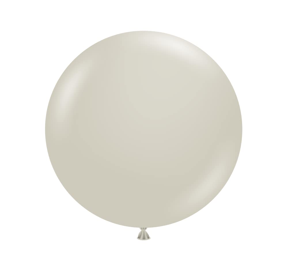 TUFTEX 24 Inch Stone Gray Latex Party Balloons - Large Decorative Balloons for Birthday, Wedding, Baby Shower & Anniversary Decorations